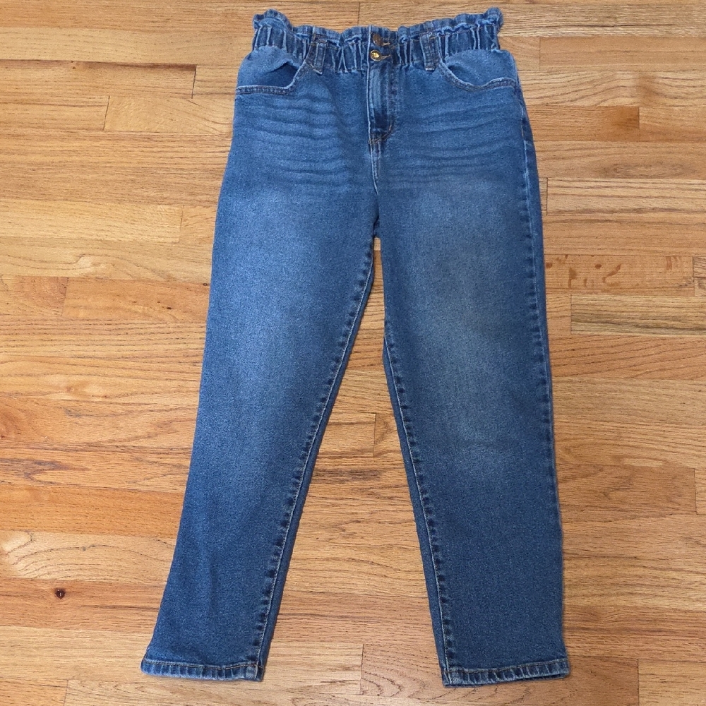 Wild Fable Womens Paperbag Waist Mom‎ Jeans Medium Wash Blue High Rise Size 6